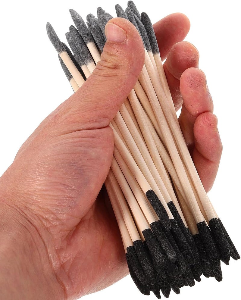 50pcs Double-Ended Nail Sanding Sticks for Manicure and Pedicure Fine Grit Wooden Cuticle Pusher Tools Professional Nail Filing Accessories for DIY Art and Salon Use - Image 3