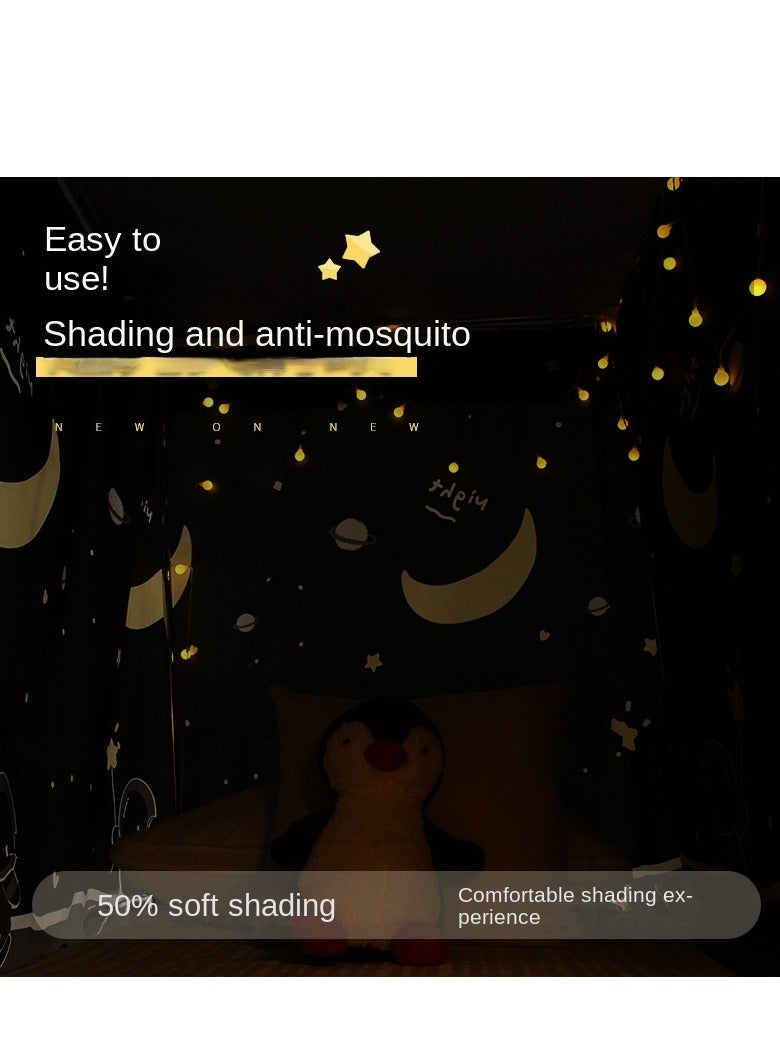 Bluejw ستارة سرير بتصميم رائد فضاء للطابق العلوي مع حامل - Image 3