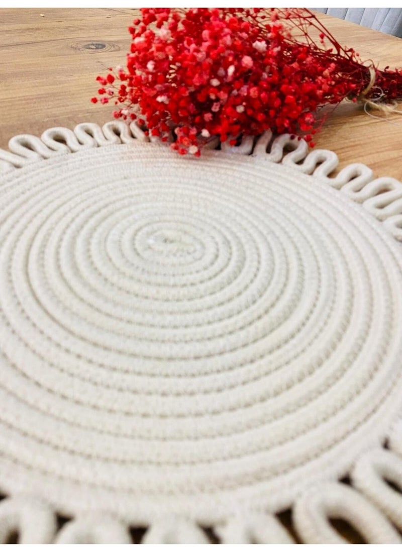 BDZ Deri BDZ Leather Jute Wicker American Service Mat  - Image 4