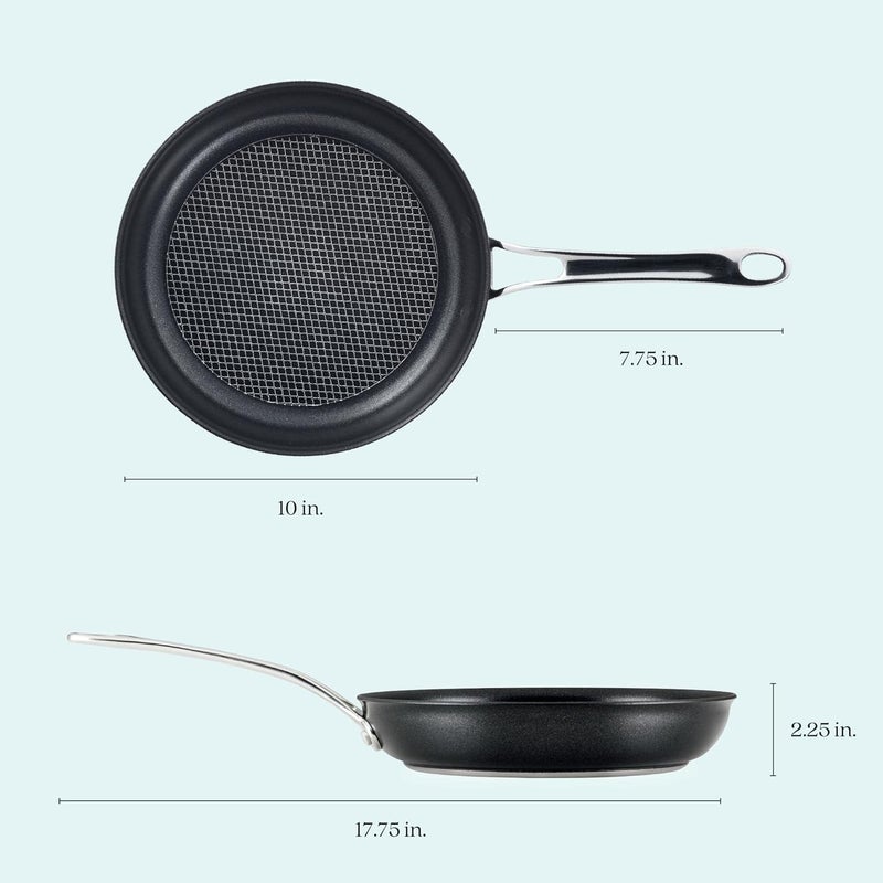 Anolon X SearTech Aluminum Nonstick Frying Pan 10Inch Super Dark Gray - Image 2