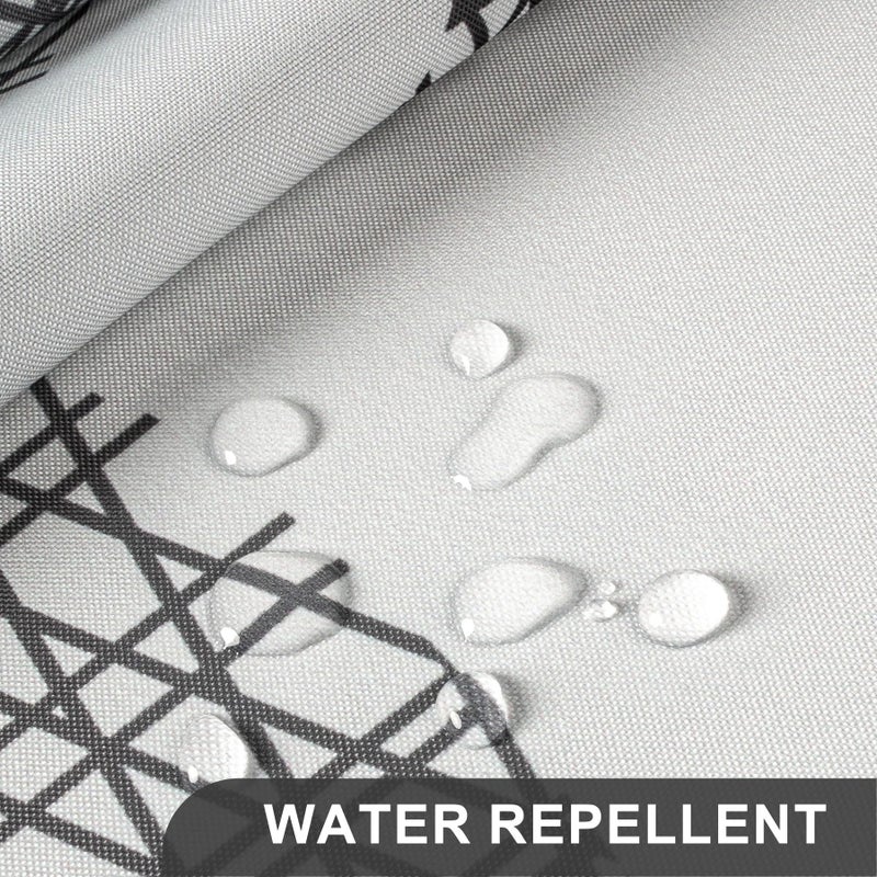 AmazerBath Grey Shower Curtain, Washable Cloth Gray Dots Shower Curtain Sets with 12 Metal Shower Curtain Hooks, Rustic Waterproof Farmhouse Fabric Shower Curtains for Bathroom Decor, 72x72 Inches - Image 4