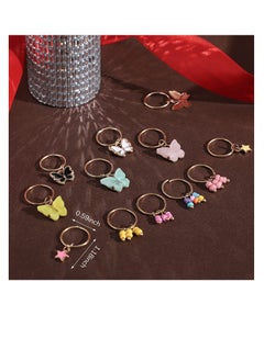 Excefore Dreadlock Charms Clip, Gold Hair Braid Jewelry Rings Clips, Star Hair Charms, Clips with Box Butterfly Hair Ring, Butterfly Pendant Charms Dreadlock Hair Accessories for Women Girls (18Pcs)  - Image 4