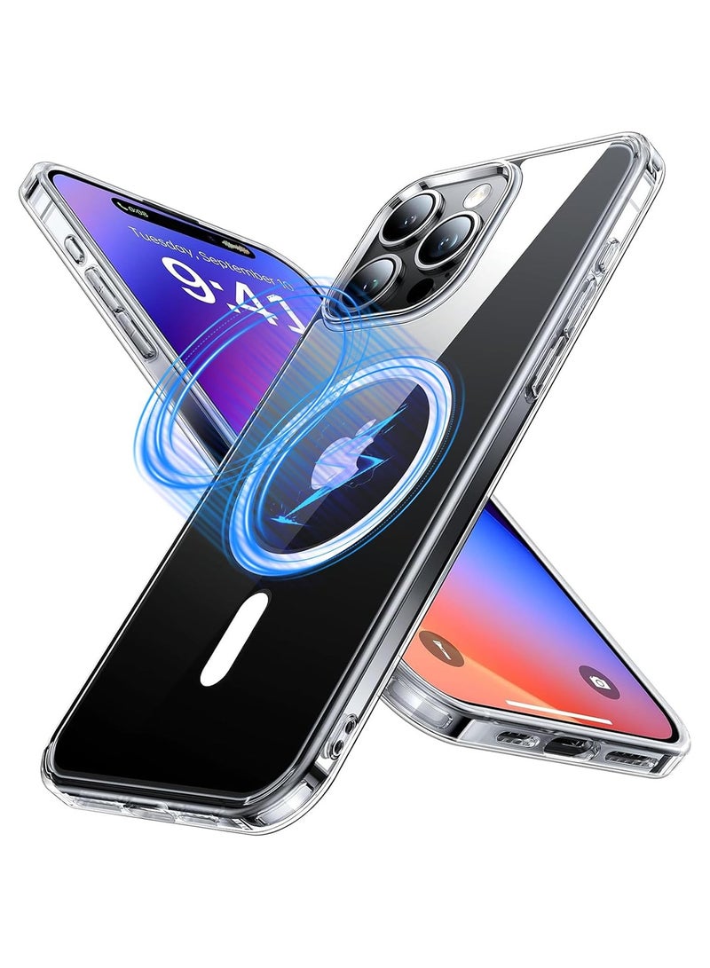 Aookay for iPhone 16 Pro Max Case Clear: [Compatible with Magsafe][Anti-Yellowing][Mil-Grade Protection] Shockproof Ultra Slim Thin Magnetic Protective Cover Case for iPhone 16 Pro Max (Clear) - Image 1