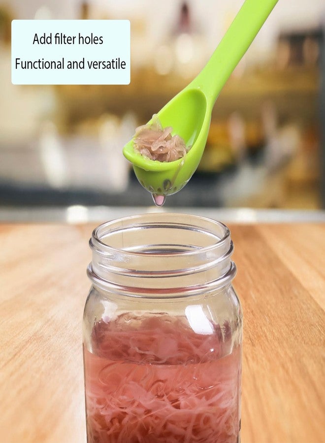 ziHenryDa pickle forks 2 pieces Olive Spoon, pickle picker Jar Spoon and Fork Set, for Kitchen Olives Cans, Onions, Cucumbers, Slotted Spoon - Image 3