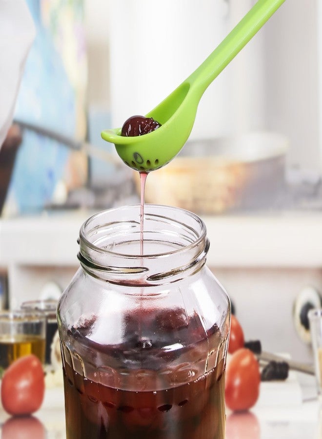 ziHenryDa pickle forks 2 pieces Olive Spoon, pickle picker Jar Spoon and Fork Set, for Kitchen Olives Cans, Onions, Cucumbers, Slotted Spoon - Image 5