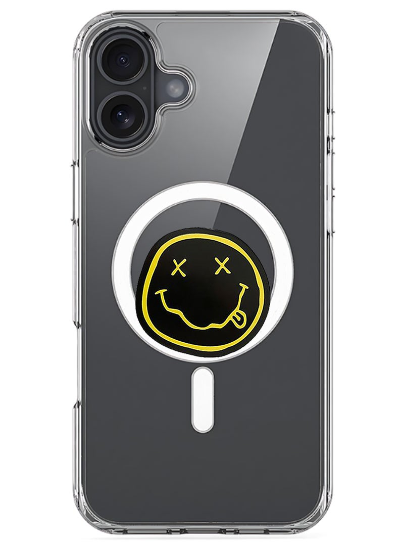 Theodor Magnetic Case for Apple iPhone 17 Compatible with MagSafe Wireless Charging, Shockproof Phone Bumper Cover - Smiley (2) - Image 1