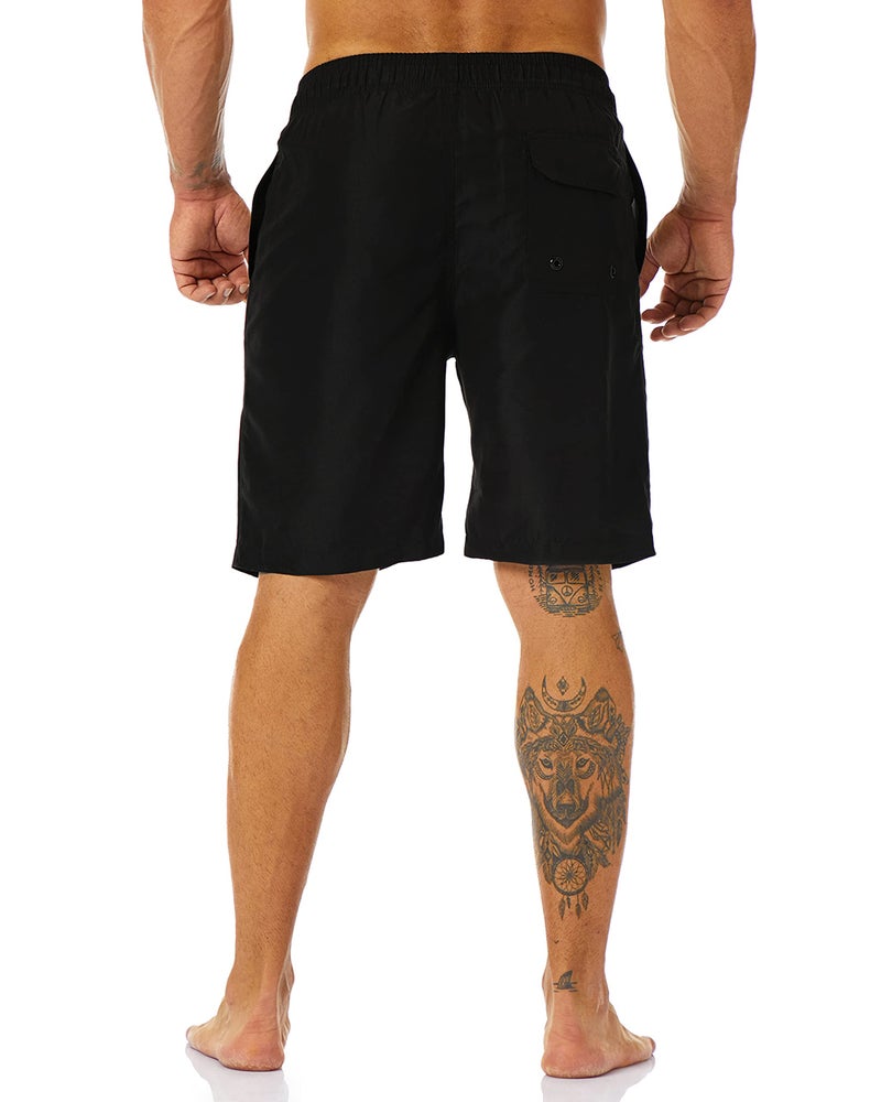 KAILUA SURF شورت سباحة كايلوا سيرف للرجال طويل، سريع الجفاف، شورتات سباحة للرجال، بطول 9 بوصات، بدلات سباحة للرجال مع بطانة شبكية سوداء - Image 3