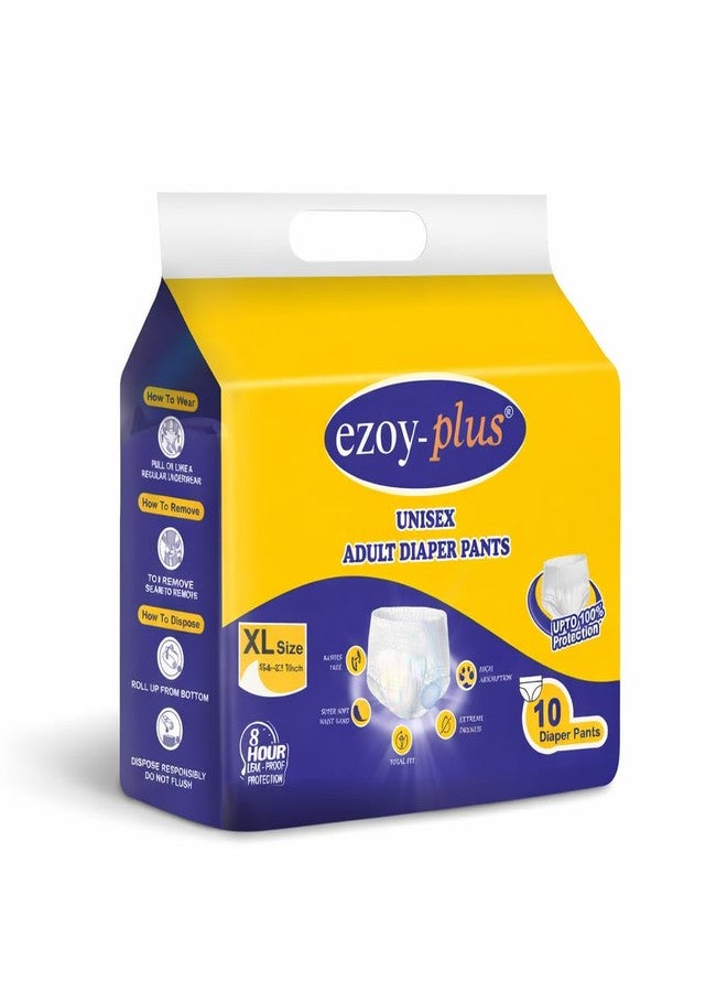 Ezoyplus Adult Diaper Pants XL Size (120-170 cm Waist) | Pull-Up Style | Leakproof | High Absorbency | Comfortable Fit | 10 Pieces - Image 1