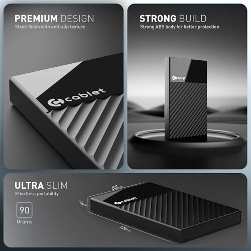 Cablet 2.5 Inch SATA USB 3.0 HDD/SSD 5Gbps Speed Portable External Enclosure for 7mm and 9.5mm, Tool-Free Design, Supports UASP Max 6TB - Image 5