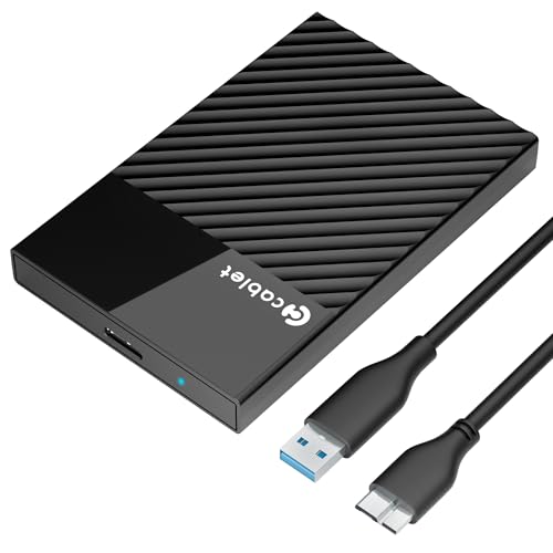 Cablet 2.5 Inch SATA USB 3.0 HDD/SSD 5Gbps Speed Portable External Enclosure for 7mm and 9.5mm, Tool-Free Design, Supports UASP Max 6TB - Image 1