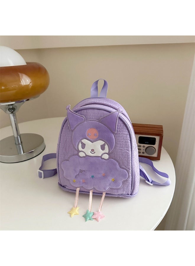 حقيبة ظهر باللون الأرجواني كروومي، حقيبة كتف، حقيبة توت، حقيبة ألعاب للأطفال - Image 1