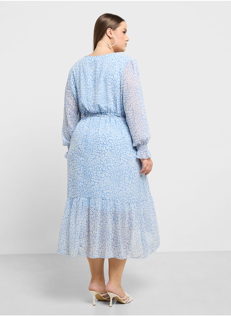 Ella Plus Ditsy Print Dress  - Image 1