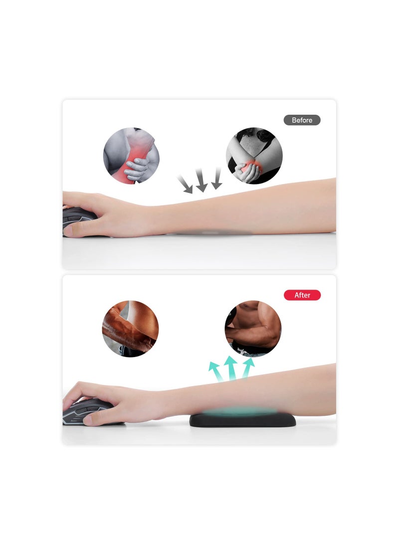 SOLARAE وسادة راحة المعصم، 2 قطعة وسادات راحة الكوع للمكتب، وسادة مسند الذراع، وسادة راحة الكوع، تخفيف ألم الكوع، مسند ذراع الكمبيوتر، وسادة دعم راحة المعصم للفأرة للمكتب (6.3X4.3X0.76 بوصة) - Image 4