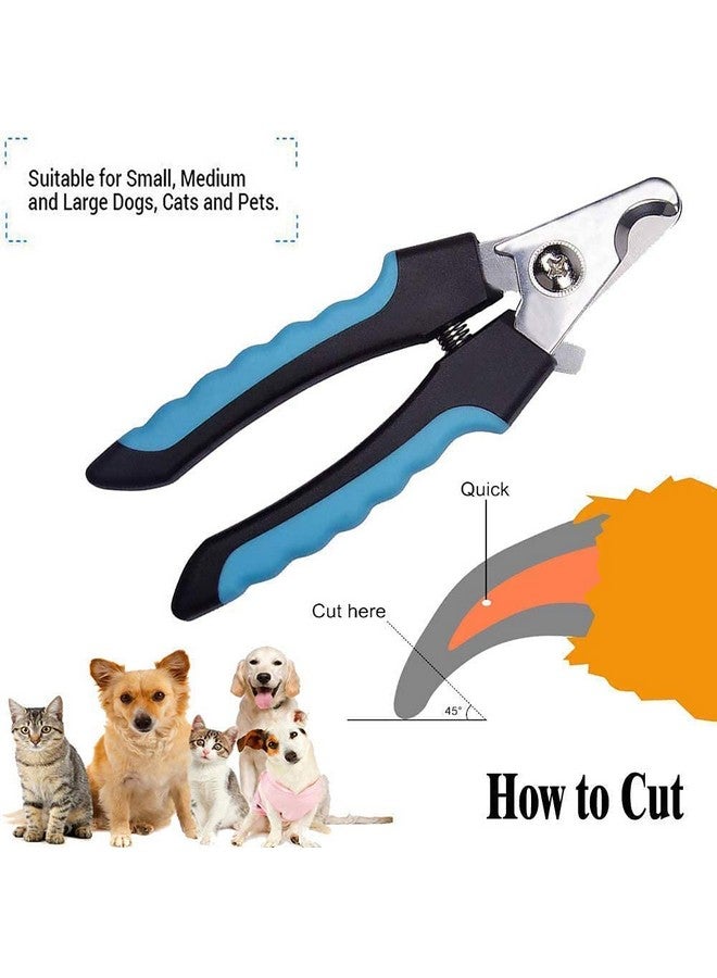 فرشاة العناية بالحيوانات الأليفة، وقاطعة أظافر ومقص مثالية للكلاب والقطط مع ميزة التنظيف الذاتي، وإزالة الشعر المتساقط والتشابك والتكتل (عبوة من قطعة واحدة) - Image 2
