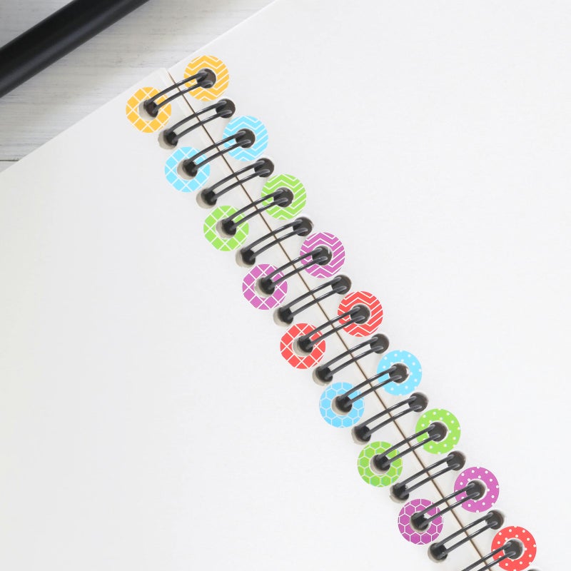 6 Sheets of Hole Punch Reinforcement Stickers Decorative Loose-leaf Paper Hole Stickers - Image 3
