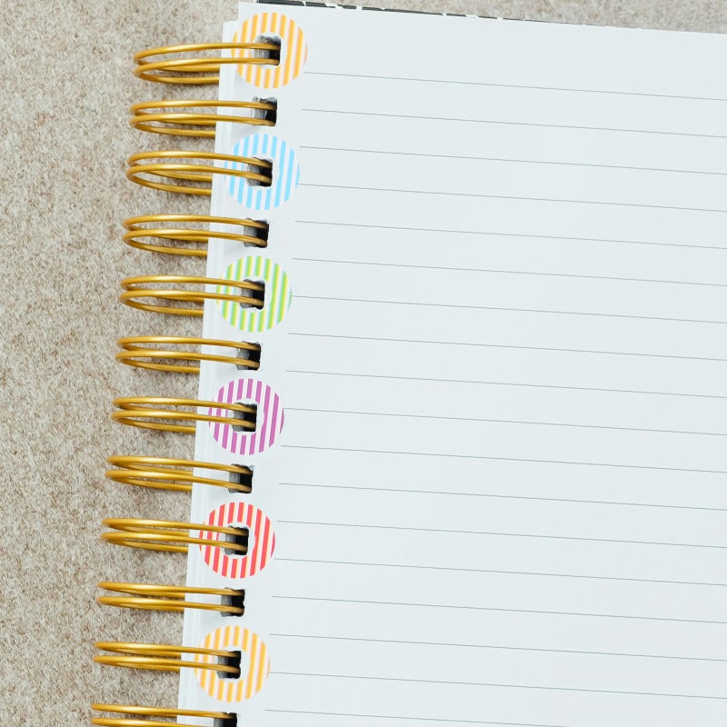 6 Sheets of Hole Punch Reinforcement Stickers Decorative Loose-leaf Paper Hole Stickers - Image 4