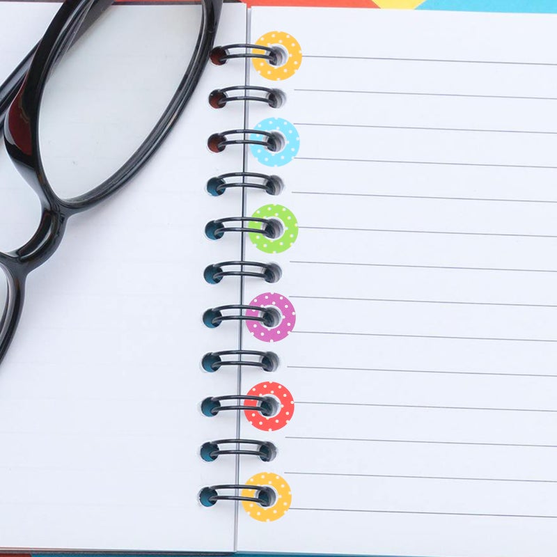 6 Sheets of Hole Punch Reinforcement Stickers Decorative Loose-leaf Paper Hole Stickers - Image 5