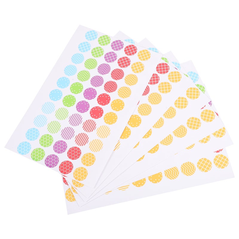 6 Sheets of Hole Punch Reinforcement Stickers Decorative Loose-leaf Paper Hole Stickers - Image 1