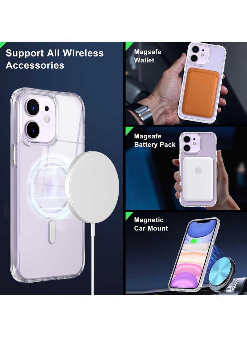 Denx Package 3 in 1 For iPhone 11, Clear Case with Screen Protector & Lens Protector, Compatible with Magsafe, High-Grade Protection & Anti-Yellowing | Transparent - Image 4