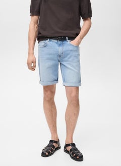Mango Man Essential Bermuda Denim Shorts  - Image 1