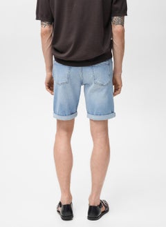 Mango Man Essential Bermuda Denim Shorts  - Image 2
