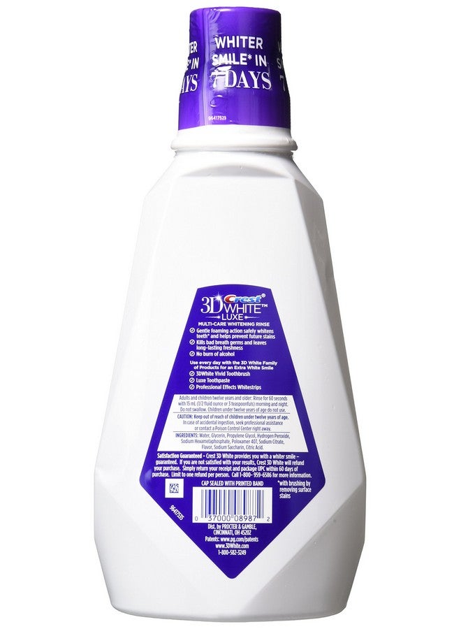 كرست غسول تبييض العناية المتعددة 3D White برائحة النعناع الأبيض المنعش 32 أونصة 946 مل - Image 2