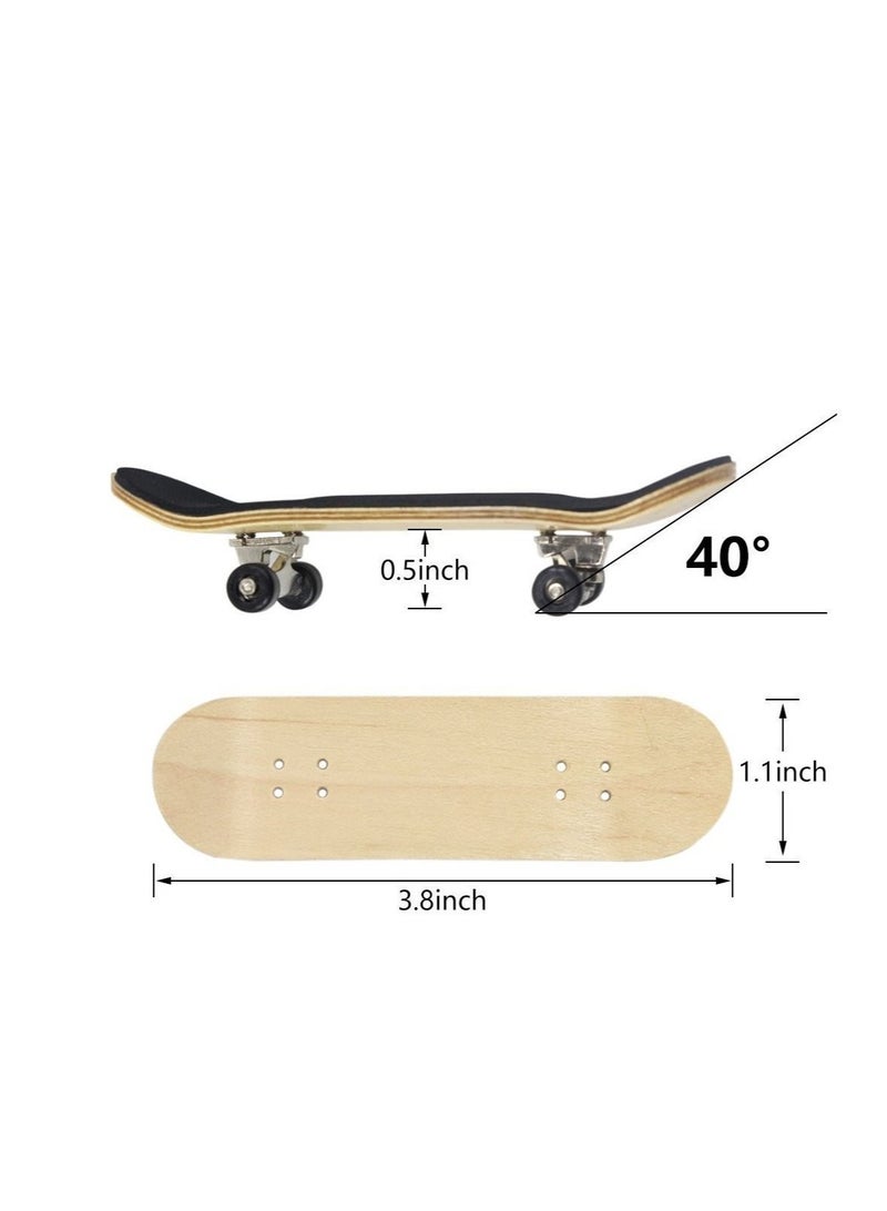 KASTWAVE Finger Skateboard, Alloy Mini Skateboard Deck with Pro Fingerboard Tools and Anti-Slip Pu Pad, Pressure Gifts for Children Teens Adults (Black) - Image 4