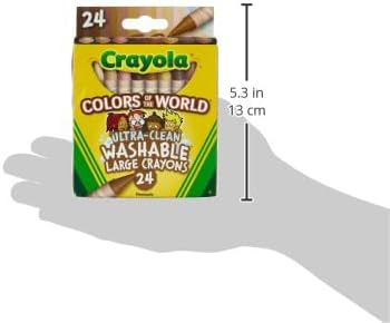 Crayola 24 Ct Large Ultra-Clean Washable Crayons, Colors of the World - Image 3