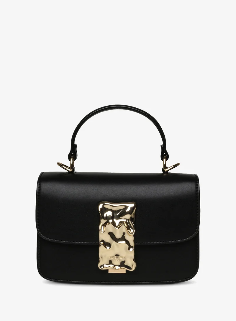 Inque women's black/gold clutch