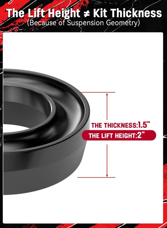 Richeer 1994-2022 Ram 1500 (2WD Only). Does NOT Fit Extended Cab and Mega Cab Models 2" FRONT-Aluminum LEVELING LIFT KIT - Image 5