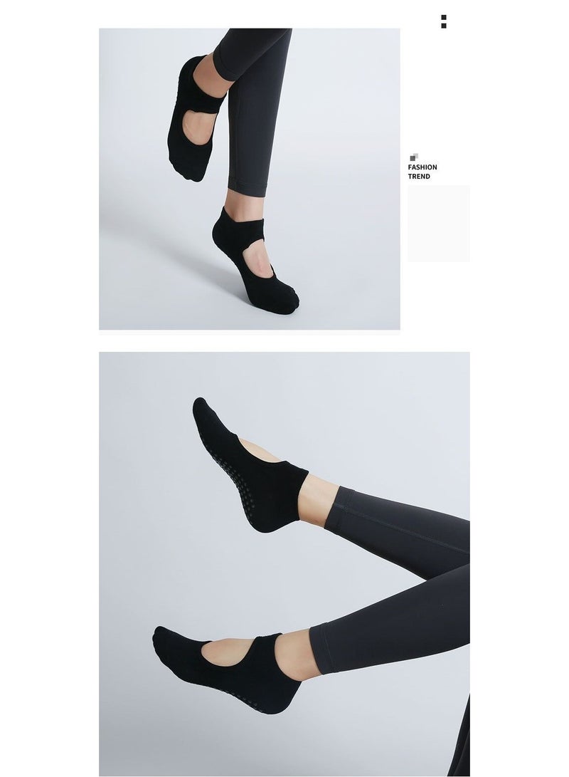 5 Pairs Non-Slip Yoga Socks Pilates Grip Socks for Women Yoga Socks for Pilates,Yoga, Ballet, Dance - Image 2