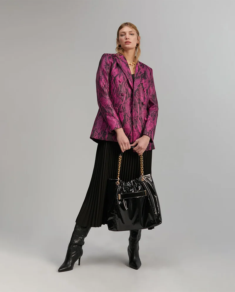 Lola Casademunt Snakeskin effect jacquard blazer
