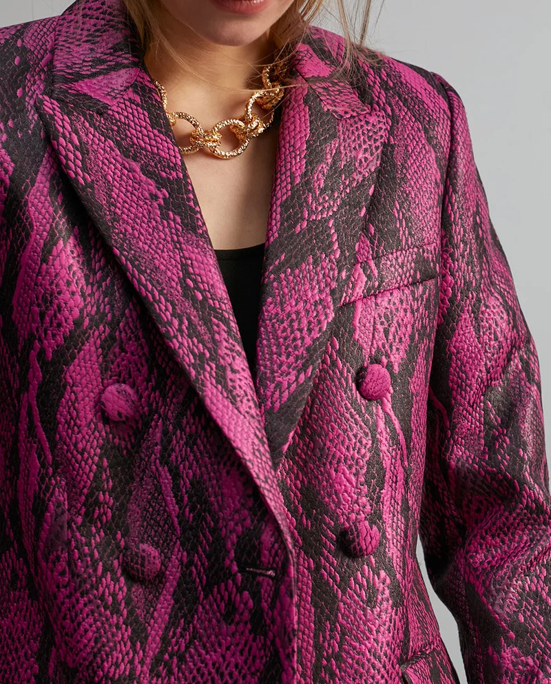 Lola Casademunt Snakeskin effect jacquard blazer