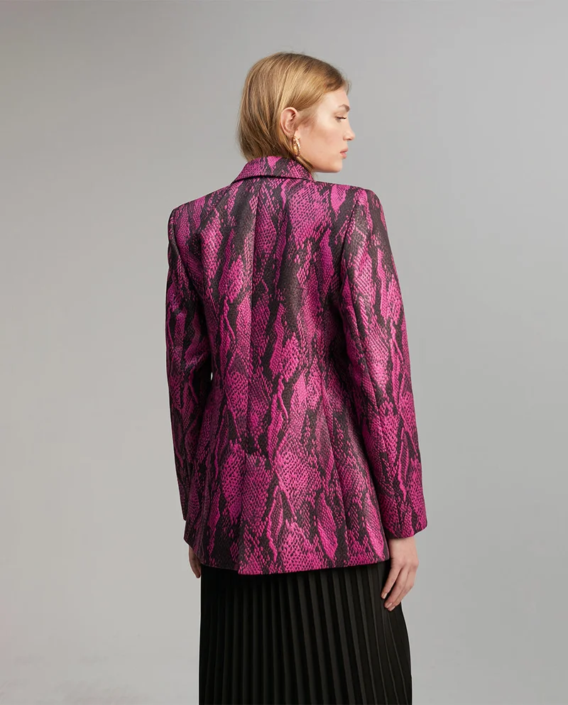 Lola Casademunt Snakeskin effect jacquard blazer