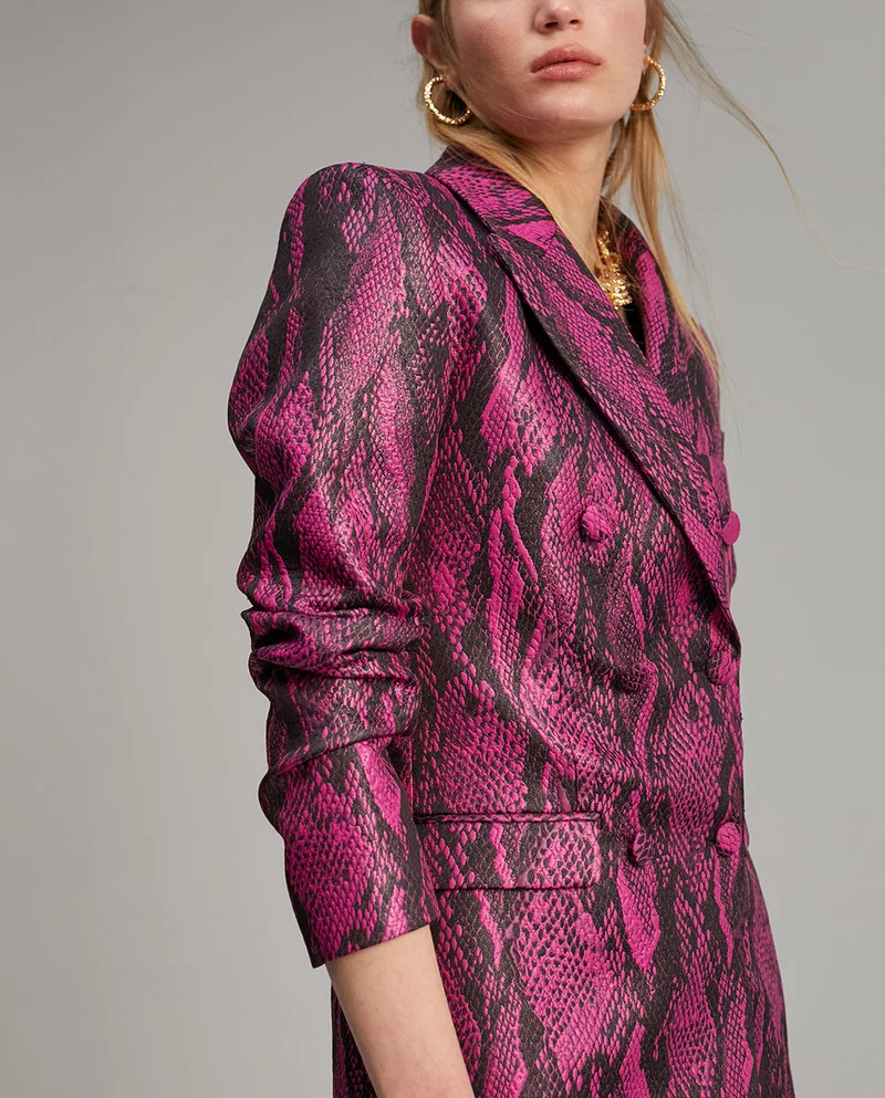 Lola Casademunt Snakeskin effect jacquard blazer