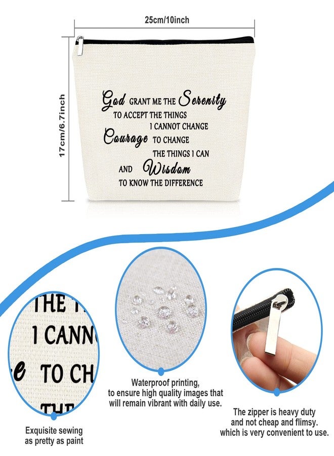 حقيبة مكياج مسيحية، هدية دعاء السكينة، هدية ملهمة للنساء، حقيبة مستحضرات تجميل، هدية للتعافي من الإدمان، هدايا دينية تشجيعية، هدايا تحفيزية لها، حقيبة أدوات تجميل للسفر - Image 2