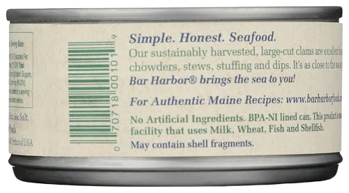 Bar Harbor Chopped Surf Clams  Sweet and Tender  65 oz 184 grams can - Image 5