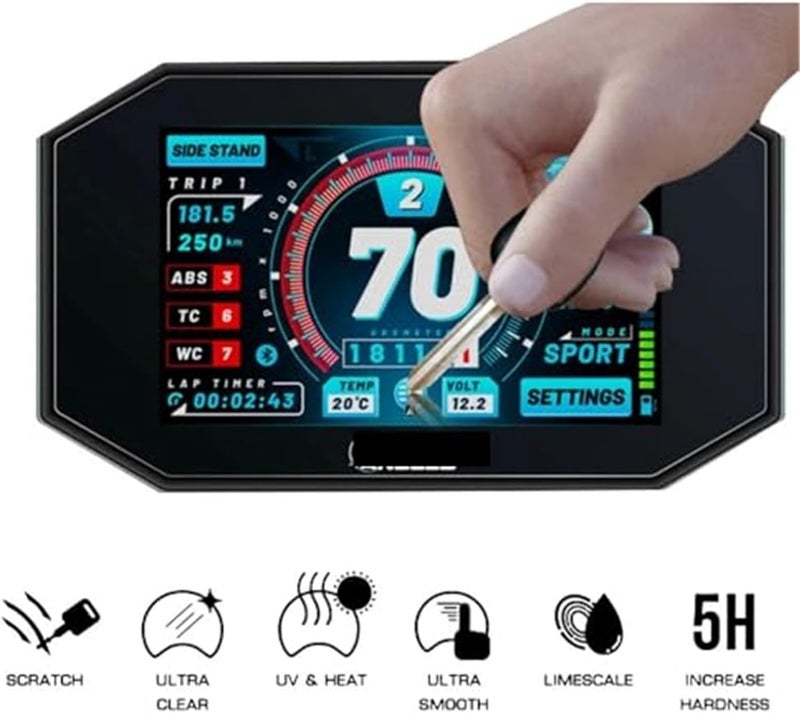 Vuzmode Motorcycle Dashboard Screen Protector - Image 2