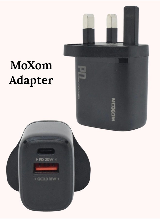 MOXOM PD Explorer 20W Dual Ports Fast Home Charger  - Image 1