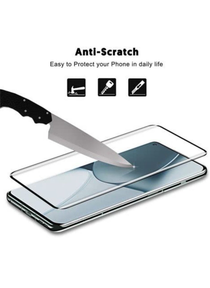 Compatible with oneplus 10 pro Screen Protector UV, [UV Lamp ] Clear Curved Edge Tempered Glass for (2 Pack)