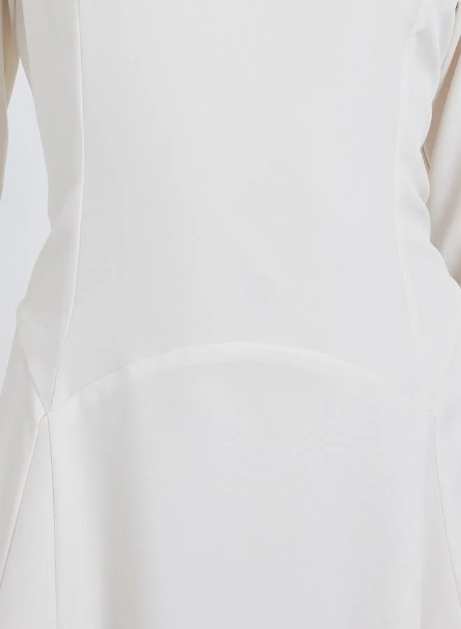 تايك تو Take Two Solid Round Neck A-Line Maxi Dress