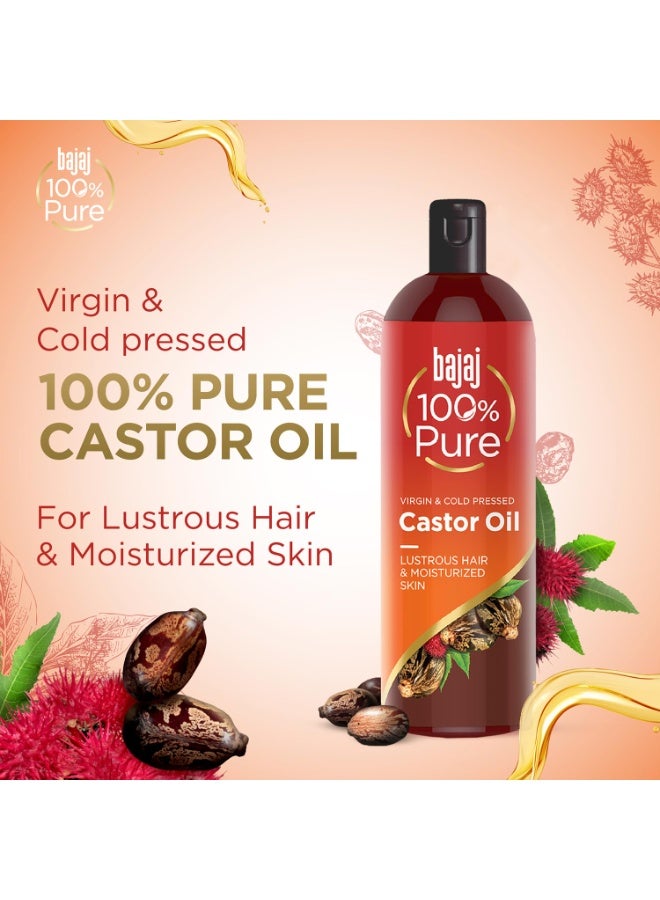 Bajaj 100% Pure Castor Oil 200ml, Pure Hair Oil, Natural Cold-Pressed Castor Oil, No Silicones, Paraben Free, Lead Free - Image 3