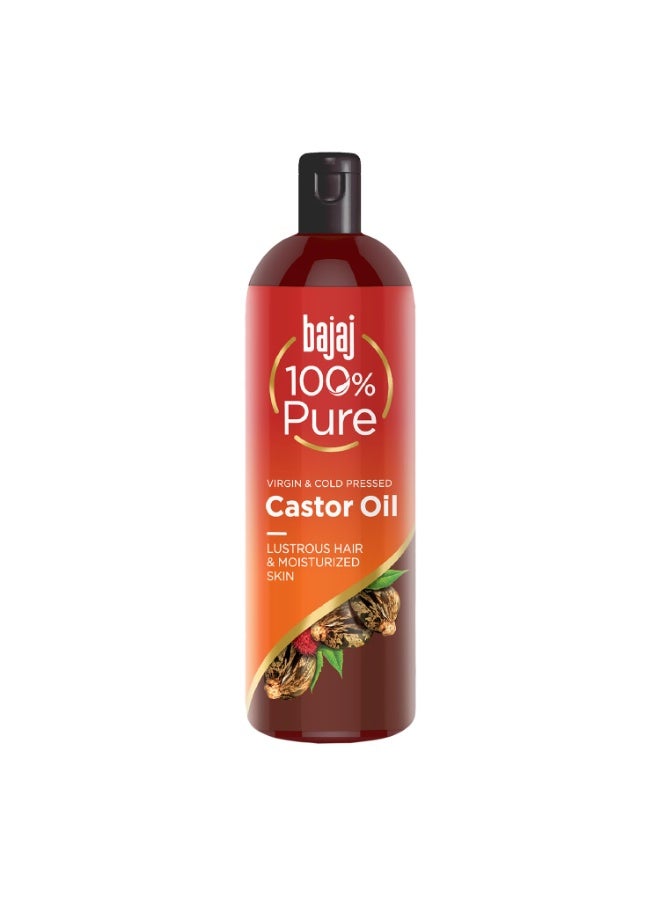 Bajaj 100% Pure Castor Oil 200ml, Pure Hair Oil, Natural Cold-Pressed Castor Oil, No Silicones, Paraben Free, Lead Free - Image 1
