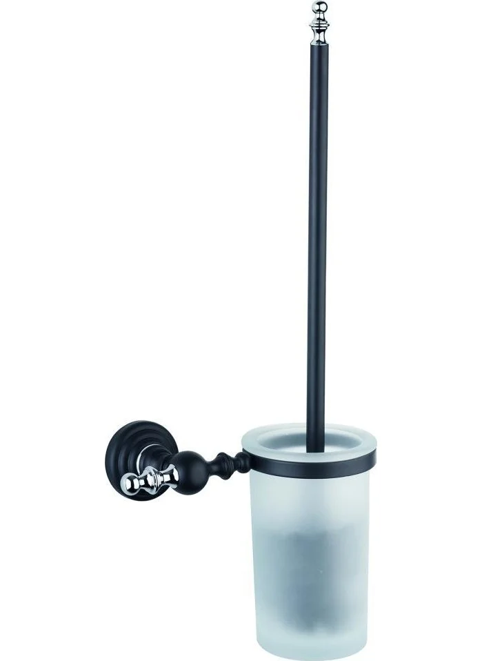 Saray Banyo Saray Bathroom Artemis Black Chrome Toilet Brush