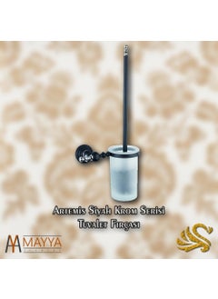 Saray Banyo Saray Bathroom Artemis Black Chrome Toilet Brush  - Image 3