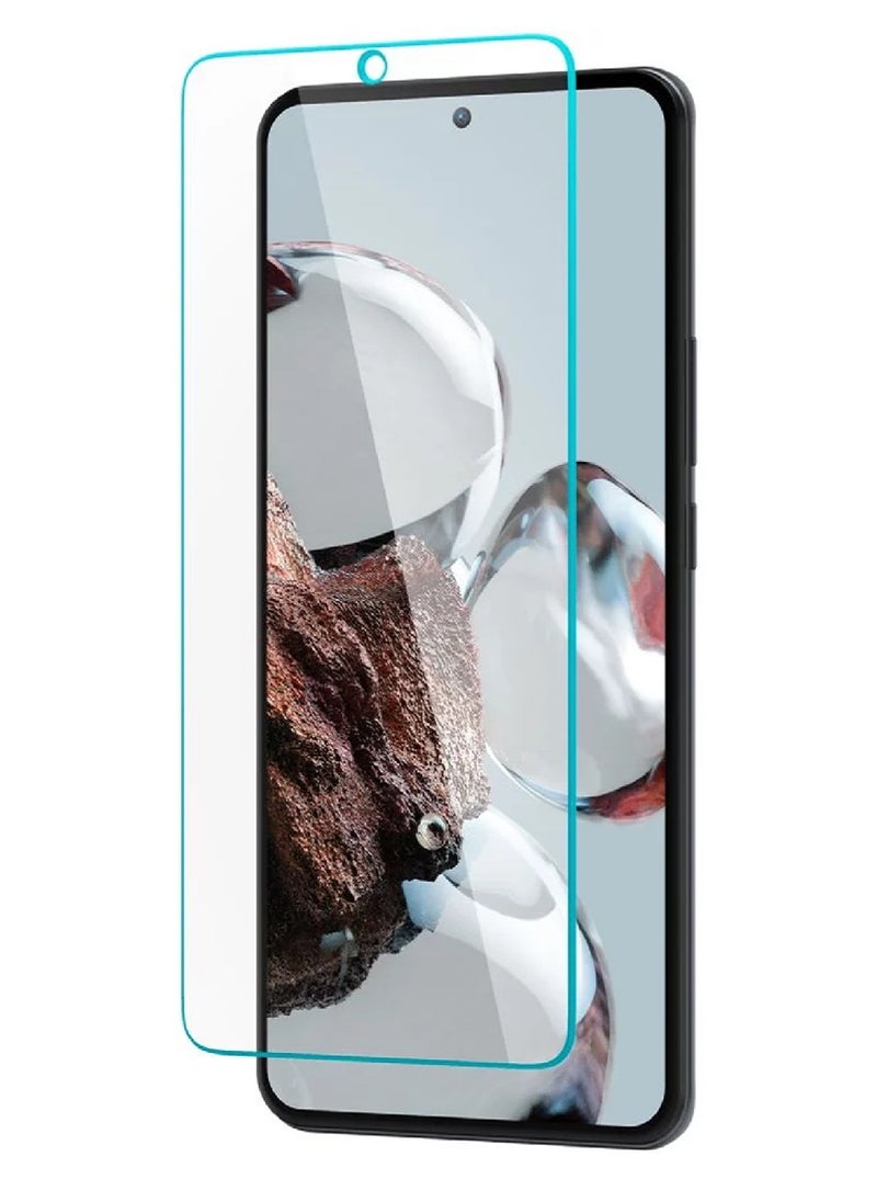 حماية شاشة زجاجية مقساة شفافة مصممة لهاتف Xiaomi 12T Pro تغطي الشاشة بالكامل وخالية من الفقاعات - Image 1