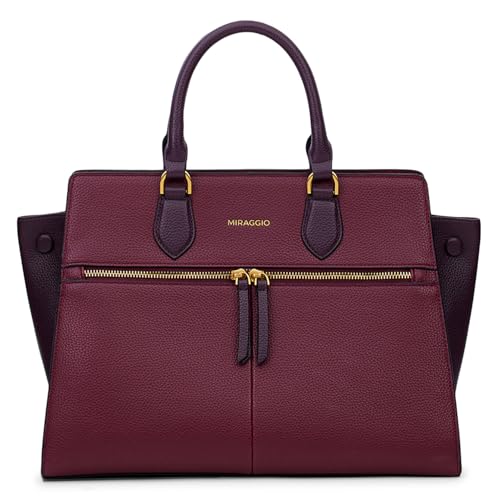 Miraggio Callie Satchel for Women – Stylish Women’s Handbag with Zipper Closure, Ideal for Daily Use - Wine - Image 1