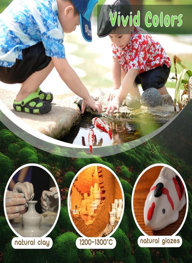 JINYEAH Koi Fish Ceramic Fake Fish 4PCS Koi Pond Accessories Pond Decor Floating Aquarium Decor Birdbath Decor【Red Collection】 - Image 5