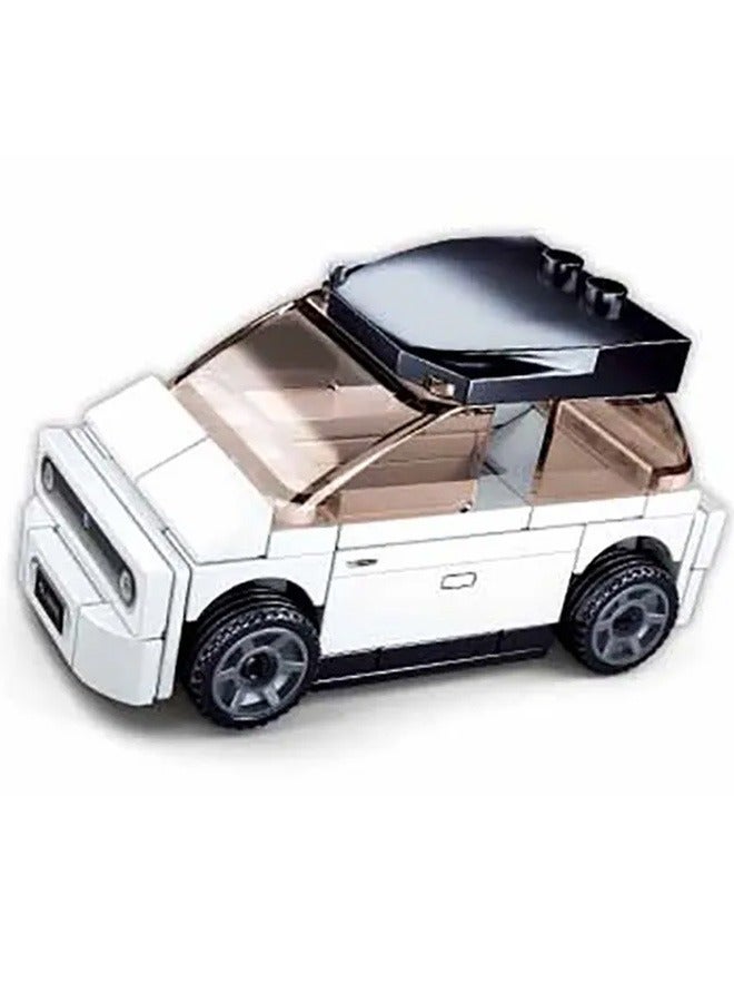Sluban White car or electric vehicle shaped blocks 56 pieces