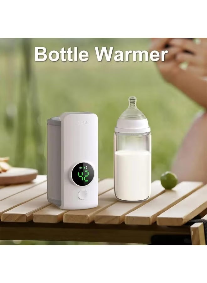 DealX Portable Rechargeable Baby Bottle Warmer with Digital Temperature Display | USB Fast Heating Milk Warmer for Breast Milk & Formula Feeding - Image 5